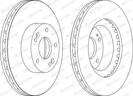 Ferodo DDF1630C-D - Тормозной диск autospares.lv