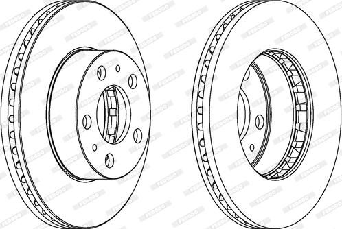 Ferodo DDF163 - Тормозной диск autospares.lv