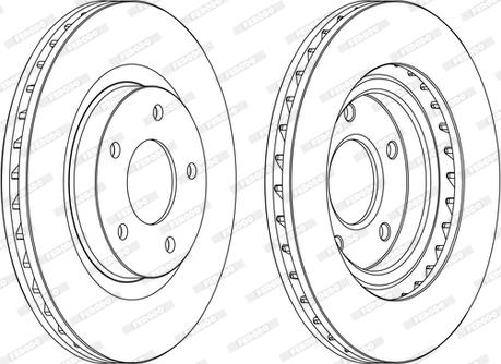 Ferodo DDF1624C-D - Тормозной диск autospares.lv