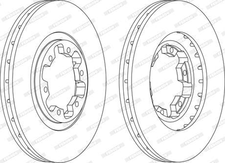 Ferodo DDF1626C - Тормозной диск autospares.lv