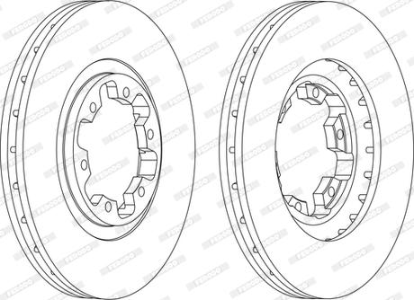 Ferodo DDF1626P-1-D - Тормозной диск autospares.lv