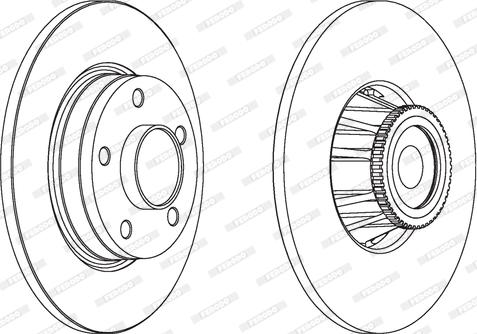 Ferodo DDF1623 - Тормозной диск autospares.lv