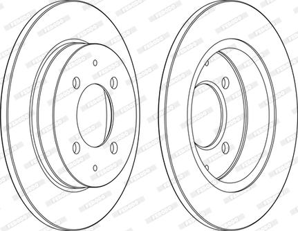 Ferodo DDF1622C - Тормозной диск autospares.lv