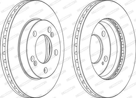 Ferodo DDF1627C - Тормозной диск autospares.lv