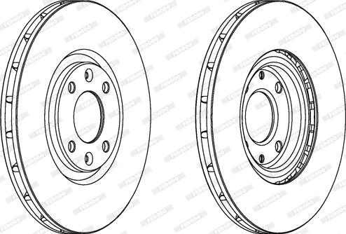 Ferodo DDF1676 - Тормозной диск autospares.lv