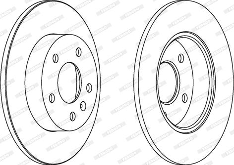 Ferodo DDF1044C - Тормозной диск autospares.lv