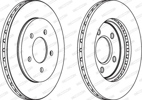 Ferodo DDF1058C - Тормозной диск autospares.lv