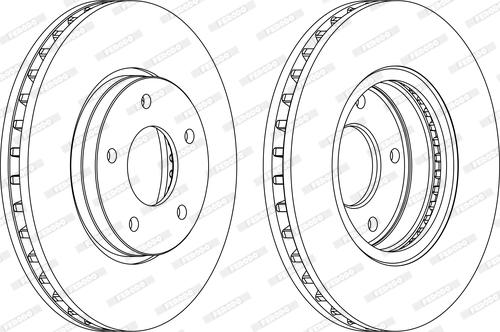 Ferodo DDF1069C - Тормозной диск autospares.lv