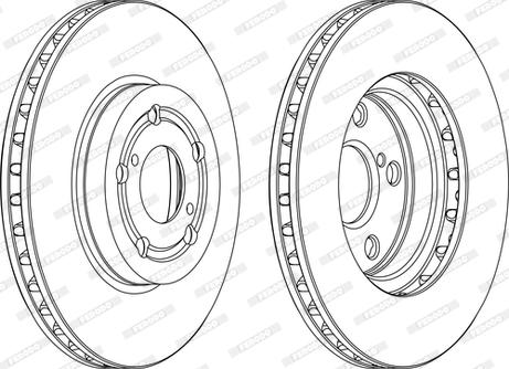 Ferodo DDF1064C - Тормозной диск autospares.lv