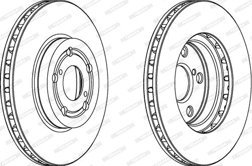 Ferodo DDF1064 - Тормозной диск autospares.lv