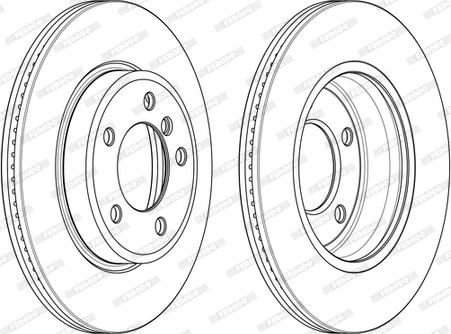 Ferodo DDF1066C-1-D - Тормозной диск autospares.lv