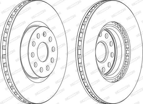 Ferodo DDF1062C - Тормозной диск autospares.lv