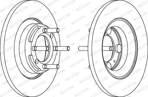 Ferodo DDF101 - Тормозной диск autospares.lv