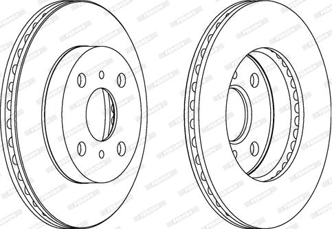 Ferodo DDF1084C - Тормозной диск autospares.lv