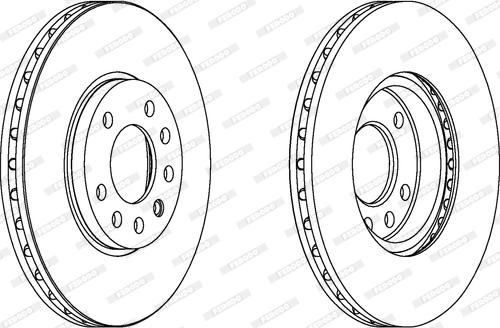 Ferodo DDF1082 - Тормозной диск autospares.lv