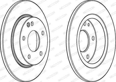 Ferodo DDF1034 - Тормозной диск autospares.lv