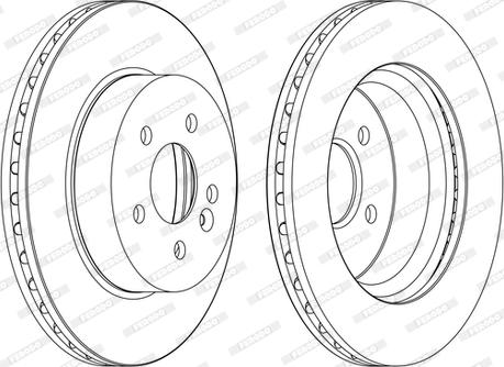 Ferodo DDF1036C - Тормозной диск autospares.lv