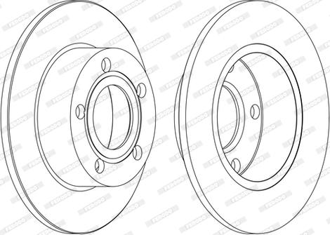 Ferodo DDF1033C - Тормозной диск autospares.lv