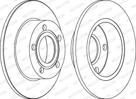 Ferodo DDF1033 - Тормозной диск autospares.lv