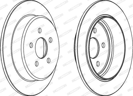 Ferodo DDF1026 - Тормозной диск autospares.lv