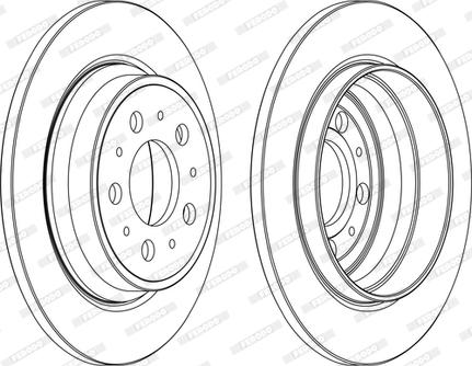 Ferodo DDF1079C-1-D - Тормозной диск autospares.lv