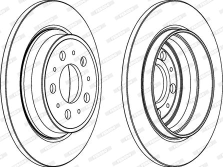 Ferodo DDF1079 - Тормозной диск autospares.lv