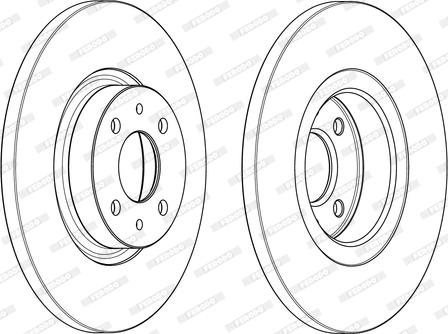 Ferodo DDF1070 - Тормозной диск autospares.lv