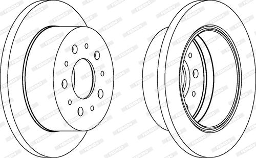 Ferodo DDF1145C - Тормозной диск autospares.lv