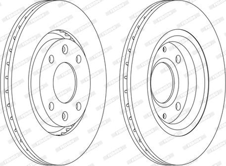 Ferodo DDF1140P-D - Тормозной диск autospares.lv