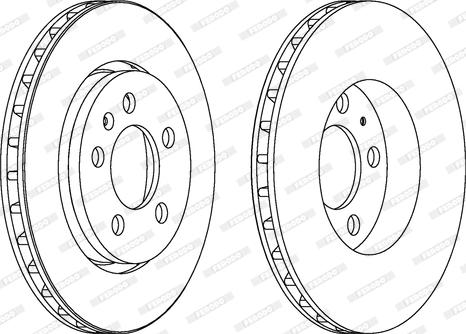 Ferodo DDF1154C - Тормозной диск autospares.lv