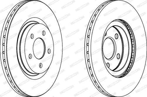 Ferodo DDF1153 - Тормозной диск autospares.lv