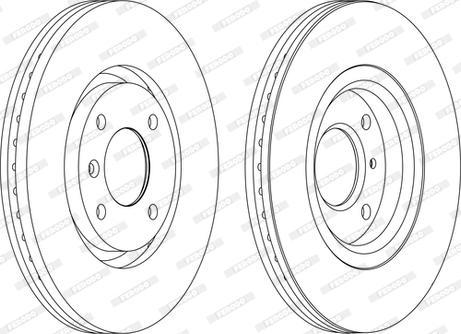 Ferodo DDF1152P-D - Тормозной диск autospares.lv