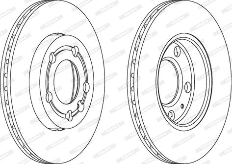 Ferodo DDF1164C - Тормозной диск autospares.lv