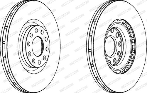 Ferodo DDF1166 - Тормозной диск autospares.lv