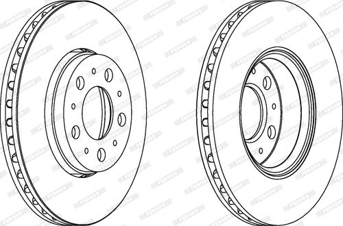 Ferodo DDF1163C - Тормозной диск autospares.lv