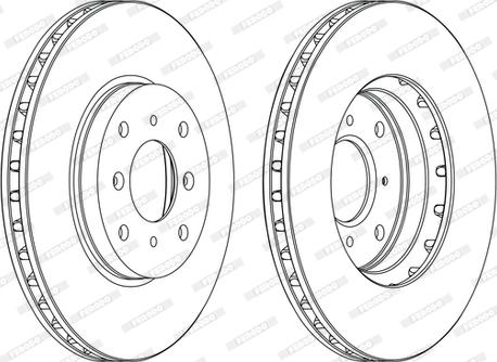 Ferodo DDF1119C - Тормозной диск autospares.lv