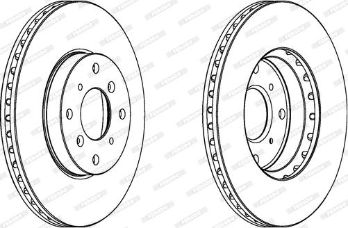 Ferodo DDF1189 - Тормозной диск autospares.lv