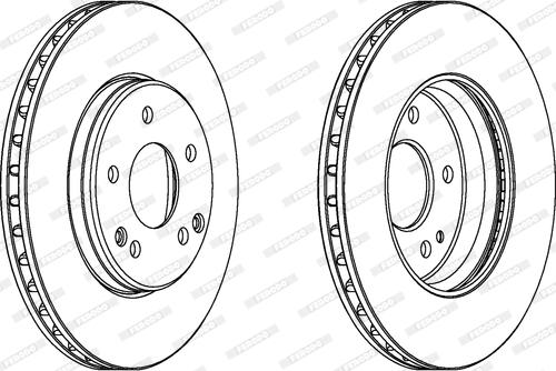 Ferodo DDF1134 - Тормозной диск autospares.lv