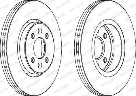 Ferodo DDF1124 - Тормозной диск autospares.lv