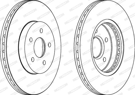 Ferodo DDF1125C - Тормозной диск autospares.lv