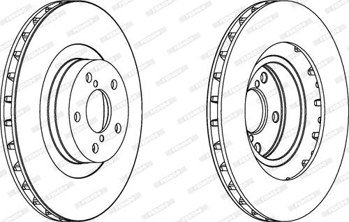 Ferodo DDF1175 - Тормозной диск autospares.lv