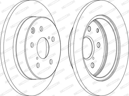 Ferodo DDF1846C-D - Тормозной диск autospares.lv