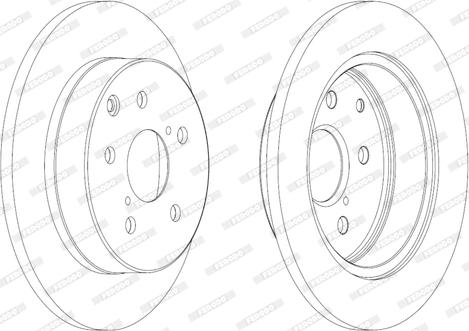 Ferodo DDF1846 - Тормозной диск autospares.lv