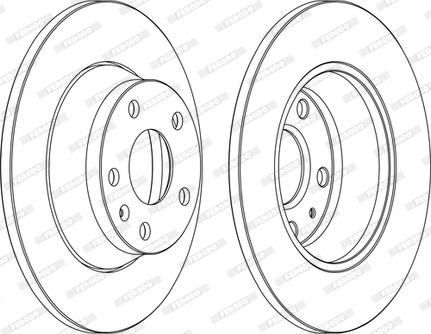 Ferodo DDF1848C - Тормозной диск autospares.lv