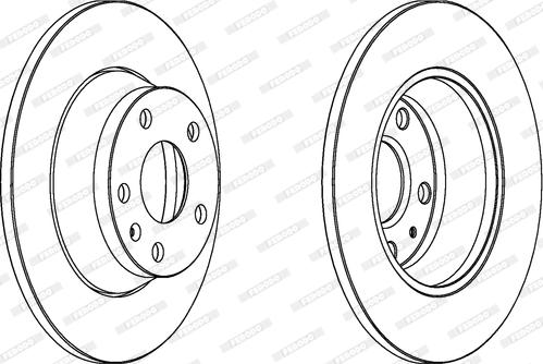 Ferodo DDF1848 - Тормозной диск autospares.lv