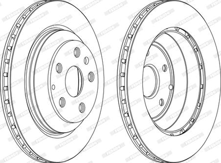 Ferodo DDF1855C-1-D - Тормозной диск autospares.lv