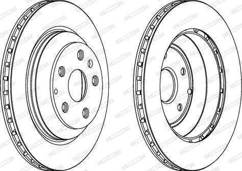 Ferodo DDF1855C - Тормозной диск autospares.lv