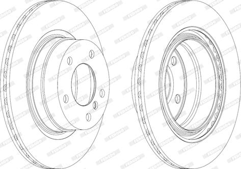 Ferodo DDF185-1 - Тормозной диск autospares.lv