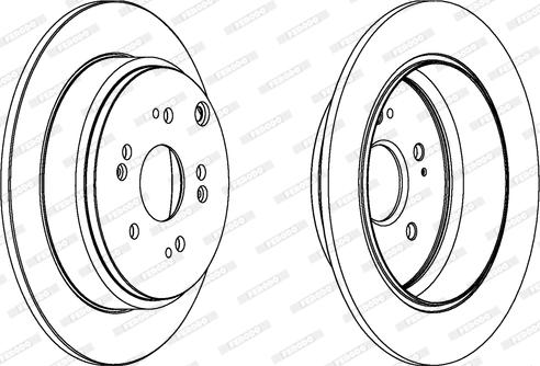 Ferodo DDF1860 - Тормозной диск autospares.lv