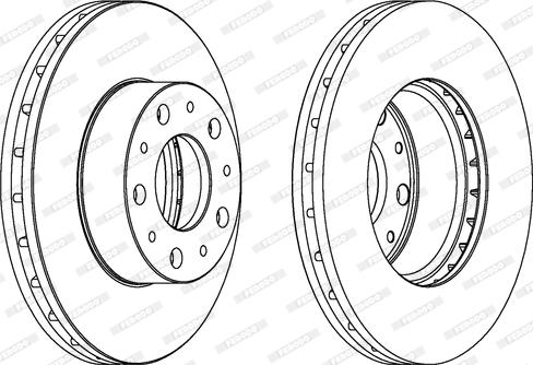 Ferodo DDF1800C - Тормозной диск autospares.lv